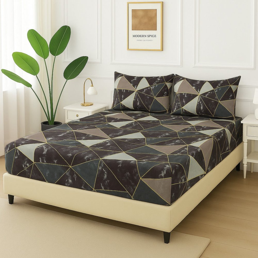 TRIANGULAR STONE - Fitted Bedsheet Set - Zaraish.com