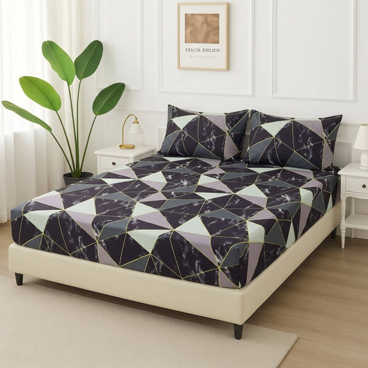 TRIANGULAR STONE- Fitted Bedsheet Set - Zaraish.com