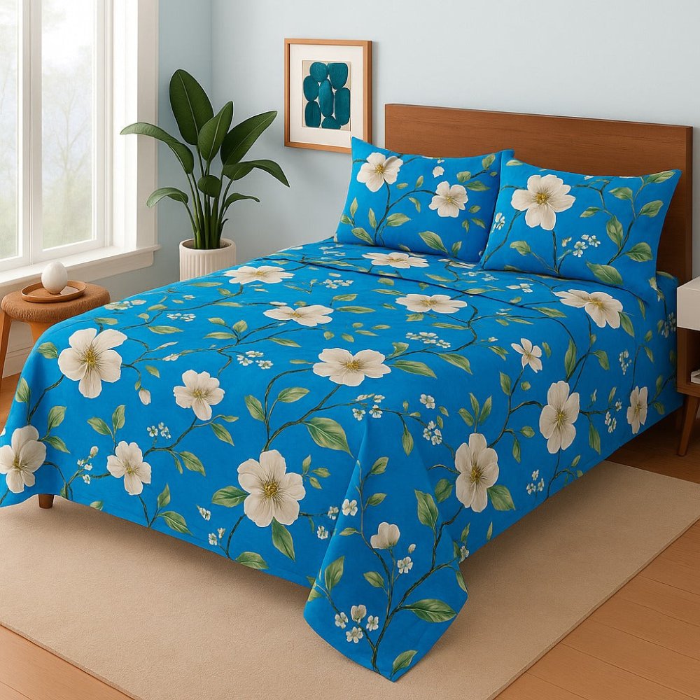White Flower - Bedsheet Set - Zaraish.com