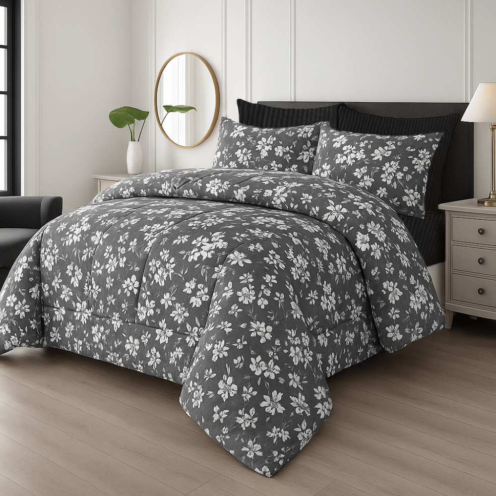 White Tulip - Premium Summer 6pcs Comforter Set - Zaraish.com