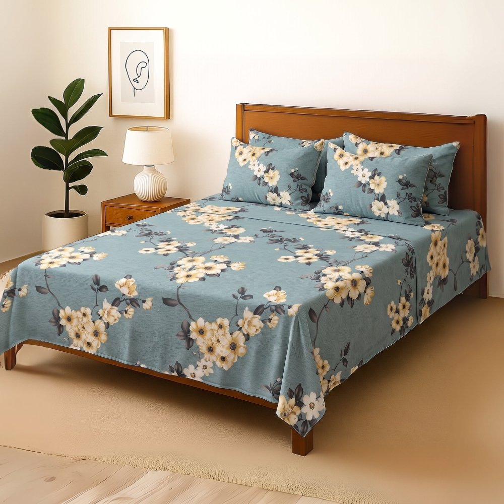 Willow Crest - Bedsheet With 4 Pillow Covers - Zaraish.com