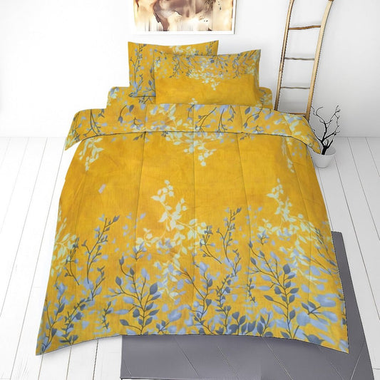 Yellow Tulip - Single Razai Set - Zaraish.com