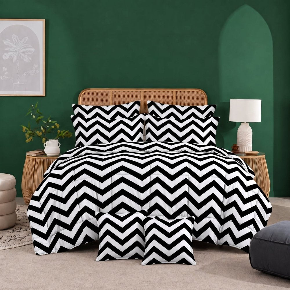 ZIGZAG - 8pcs Premium Comforter Set - Zaraish.com