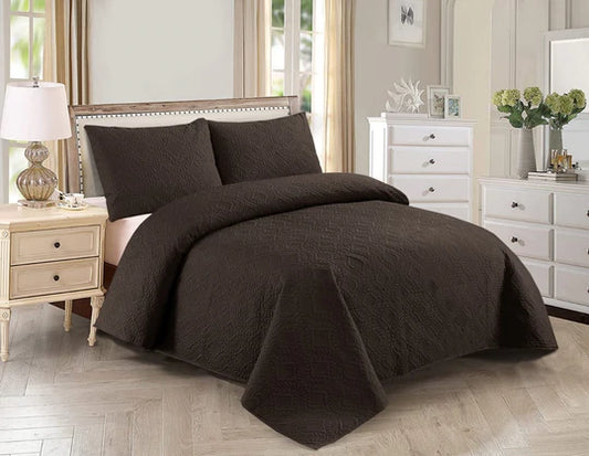 Chocolate - 3pcs Bedspread Set