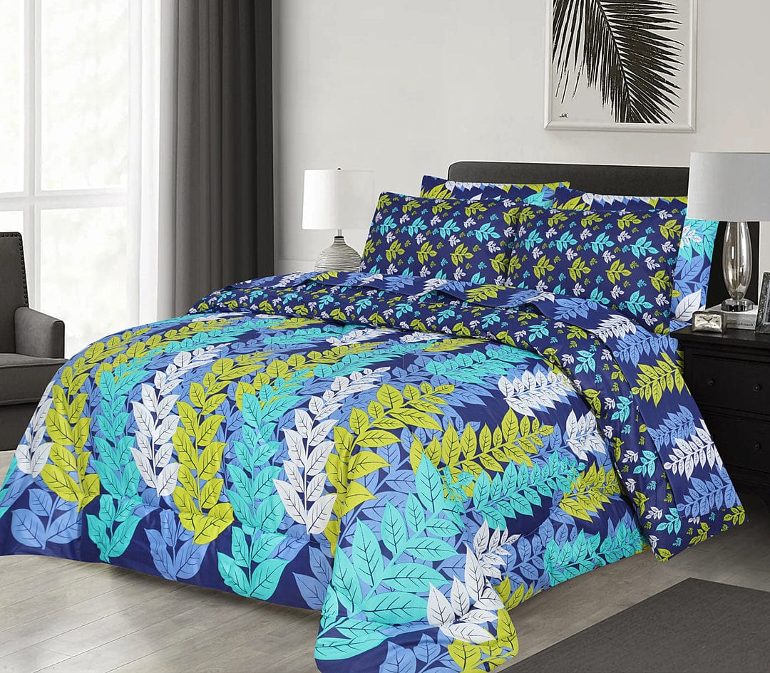 6pcs Summer Comforter Set (Light Filling) - Blue Stove