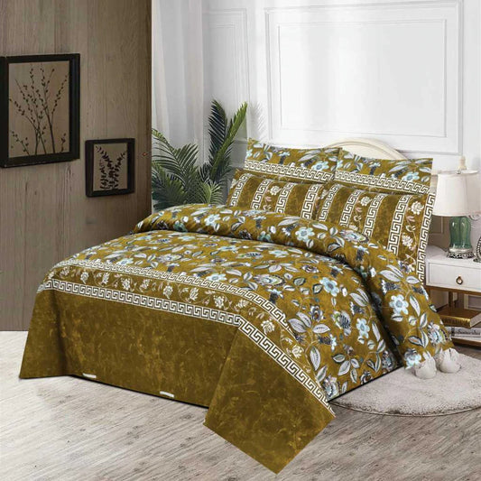 7pcs Summer Comforter Set (Light Filling) - Brown Lillies