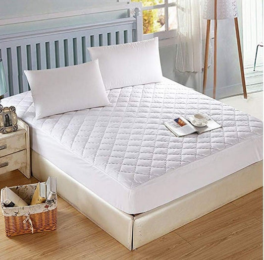 Quilted Waterproof Mattress Protector (White)