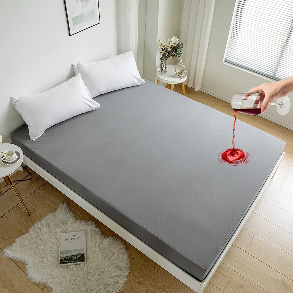 Waterproof Terry Mattress Protector (Grey) - Zaraish.com