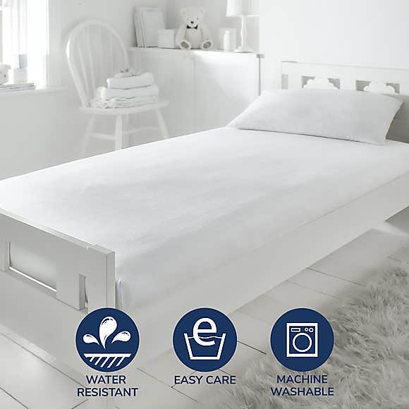 Waterproof Terry Mattress Protector Single (White) - Zaraish.com
